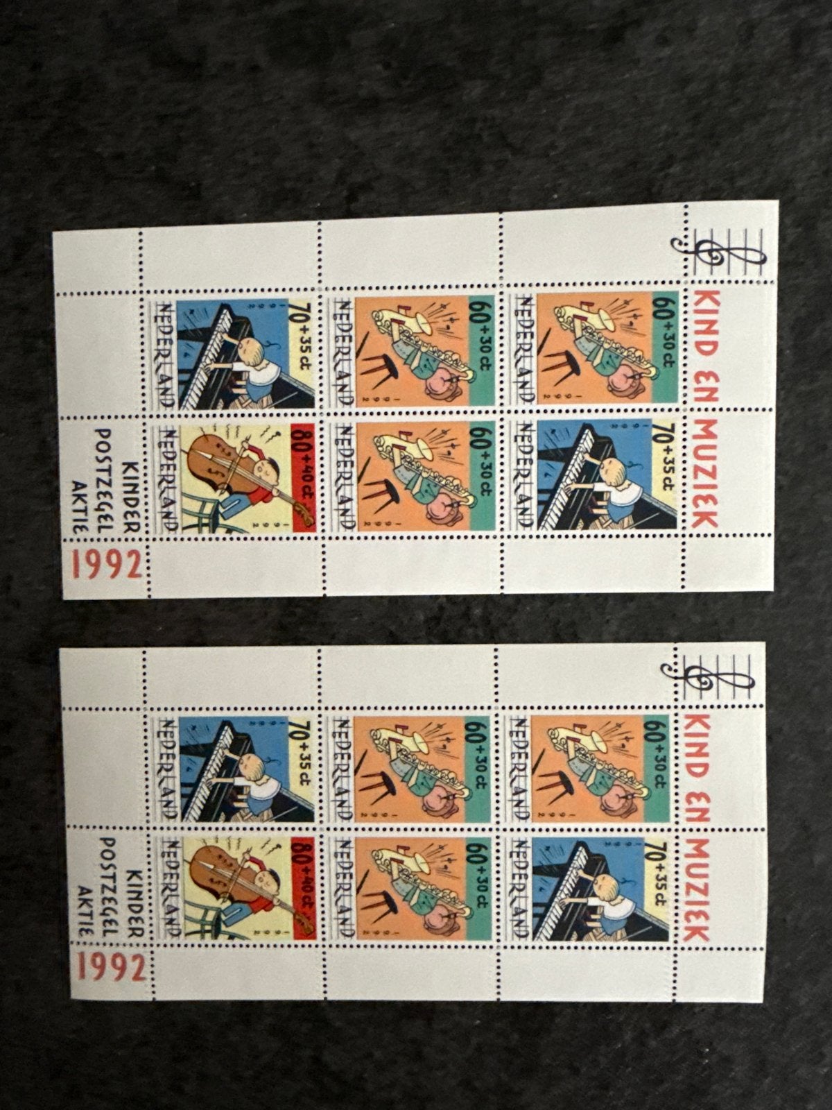 Nederland Postzegels 1992 Kinder Postzegel Actie Kind en Muz, Ophalen of Verzenden, Na 1940, Postfris