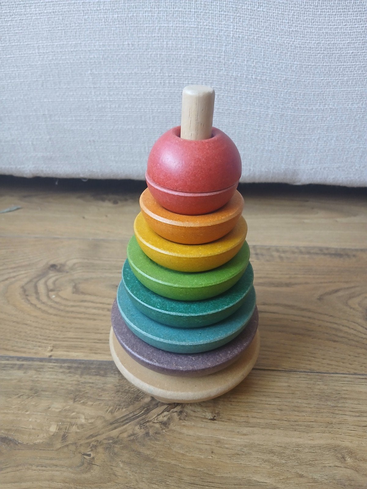 Plan Toys / PlanToys houten stapeltoren, Ophalen of Verzenden, Gebruikt