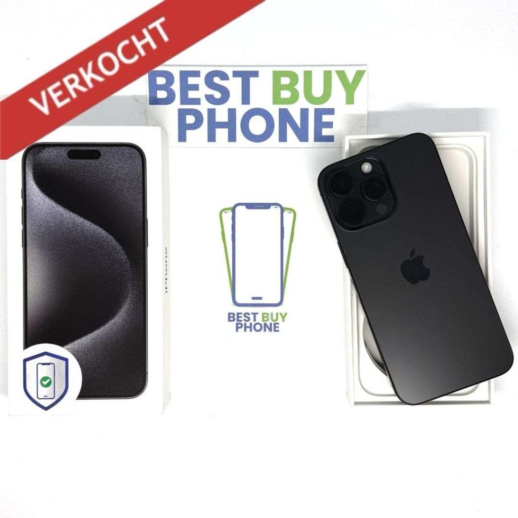 iPhone 15 Pro Max 256GB zwart /zeer net /93% batt /garantie, 256 GB, Apple, Zwart, Zonder simlock