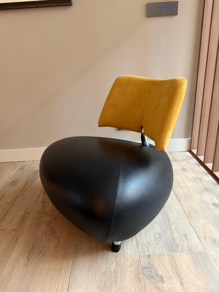 Leolux Pallone – topstaat, Ophalen, Leer, 75 tot 100 cm, Zo goed als nieuw