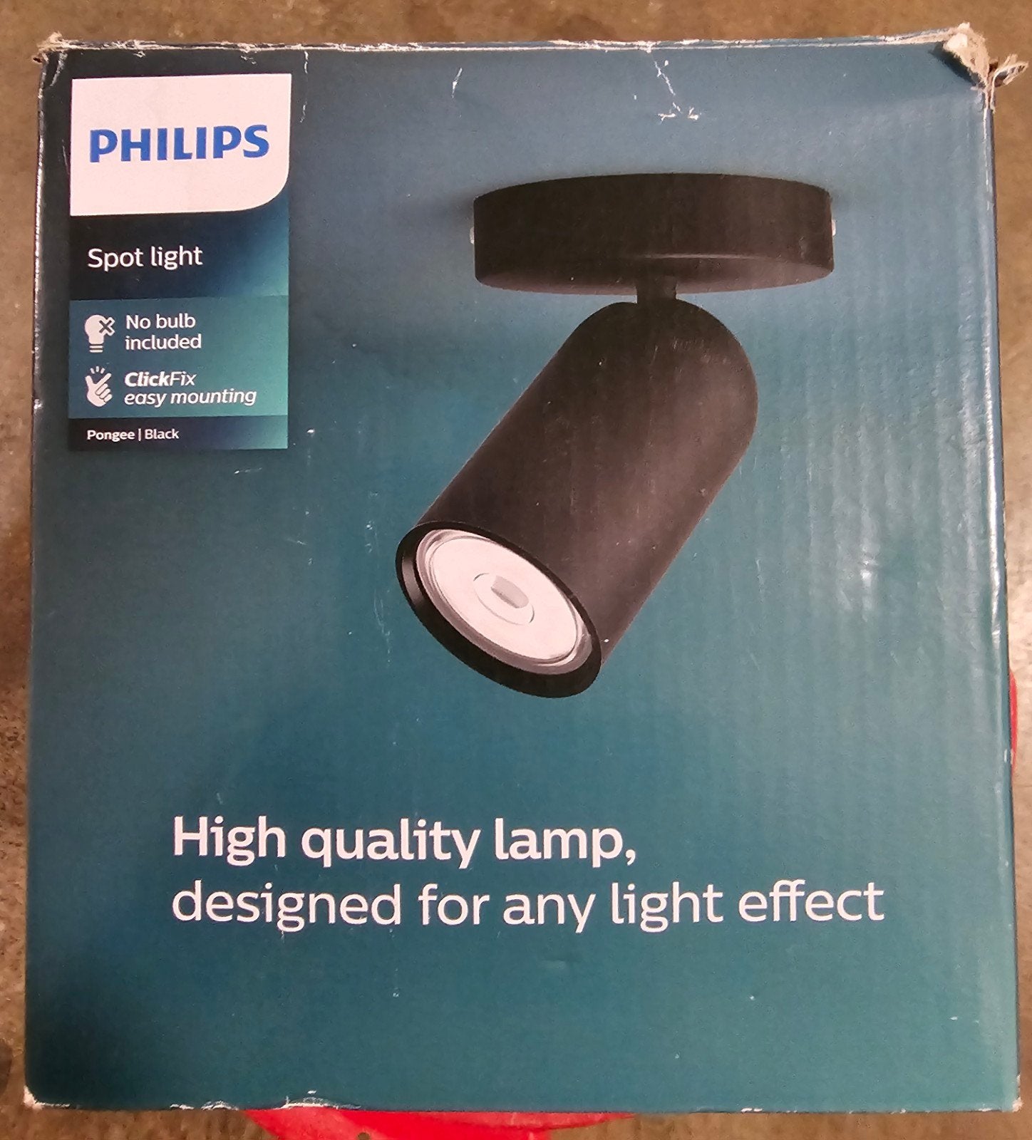 Philips Pongee opbouwspot kleur zwart, Ophalen, Nieuw