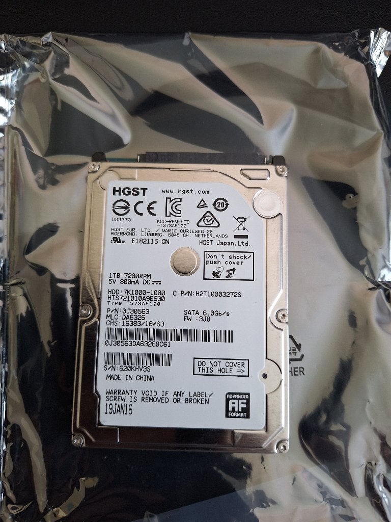 1TB HARD DISK SATA HGST, Computers en Software, Harde schijven, Intern, Gebruikt, Ophalen of Verzenden, HGST