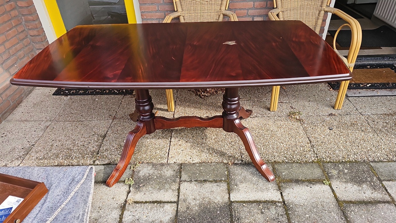 Antieke eettafel met vlek, Ophalen of Verzenden