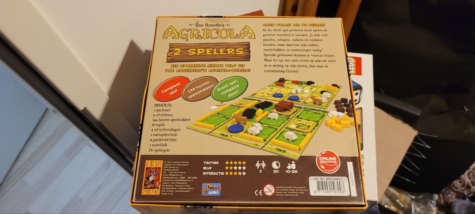 Agricola - spel, Hobby en Vrije tijd, Gezelschapsspellen | Bordspellen, Een of twee spelers, Ophalen, Gebruikt, 999 Games bv