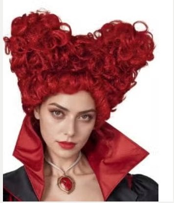 Luxe cosplay pruik Red Queen met synthetisch haar, Ophalen of Verzenden, Nieuw