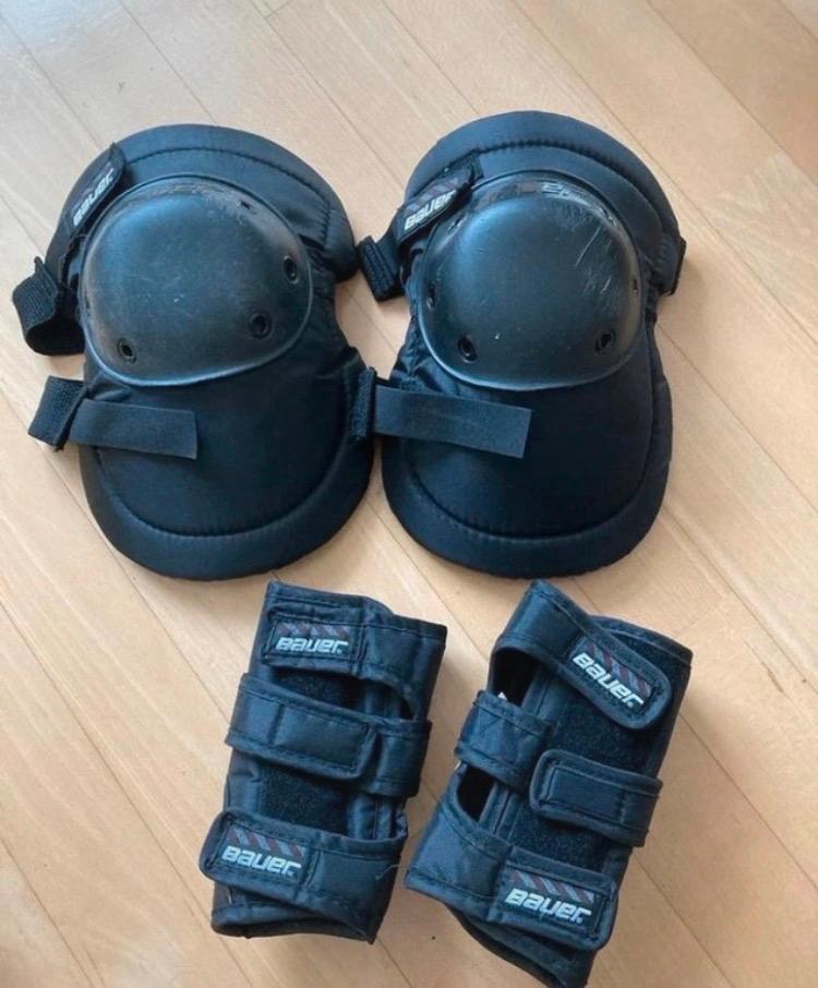 Bauer knie- en polsbeschermers set ( groot), Ophalen of Verzenden, Gebruikt