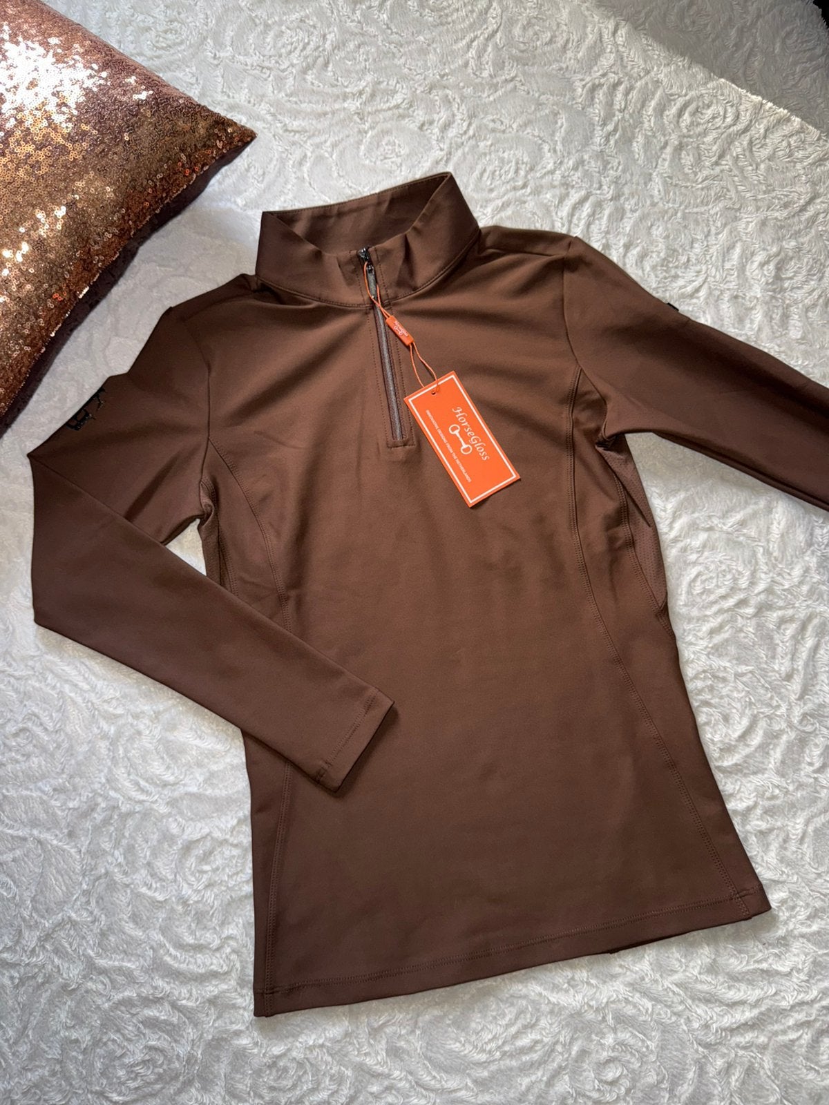 Horsegloss kylie long sleeve mocha latte maat s, Bruin, Overige typen, Nieuw, Ophalen of Verzenden