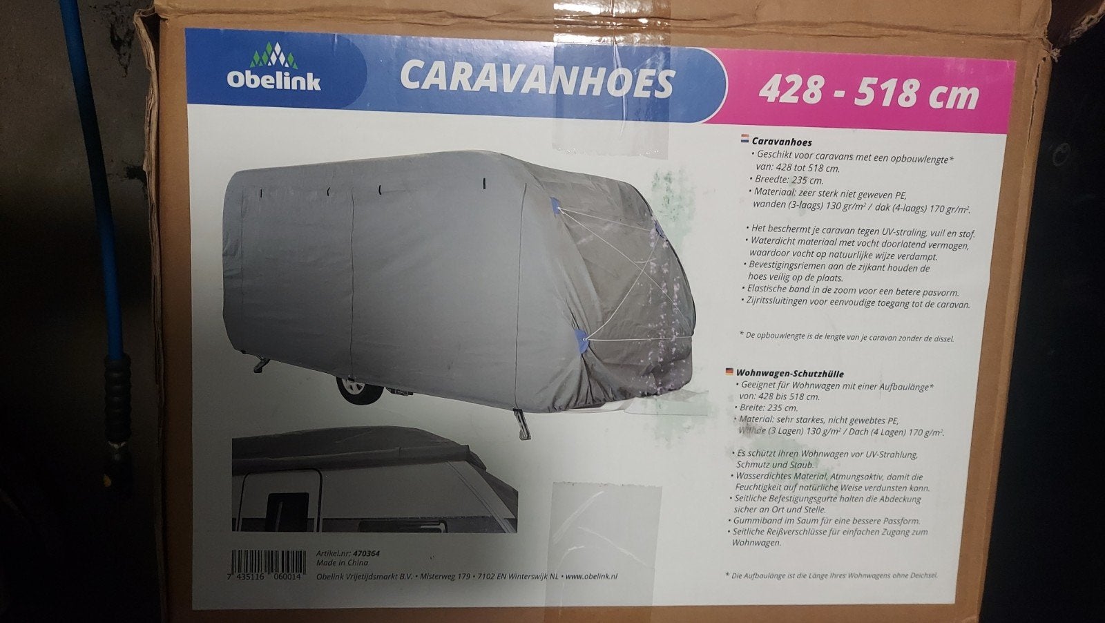 Caravanhoes Obelink 428-518 cm - ZGAN, Ophalen