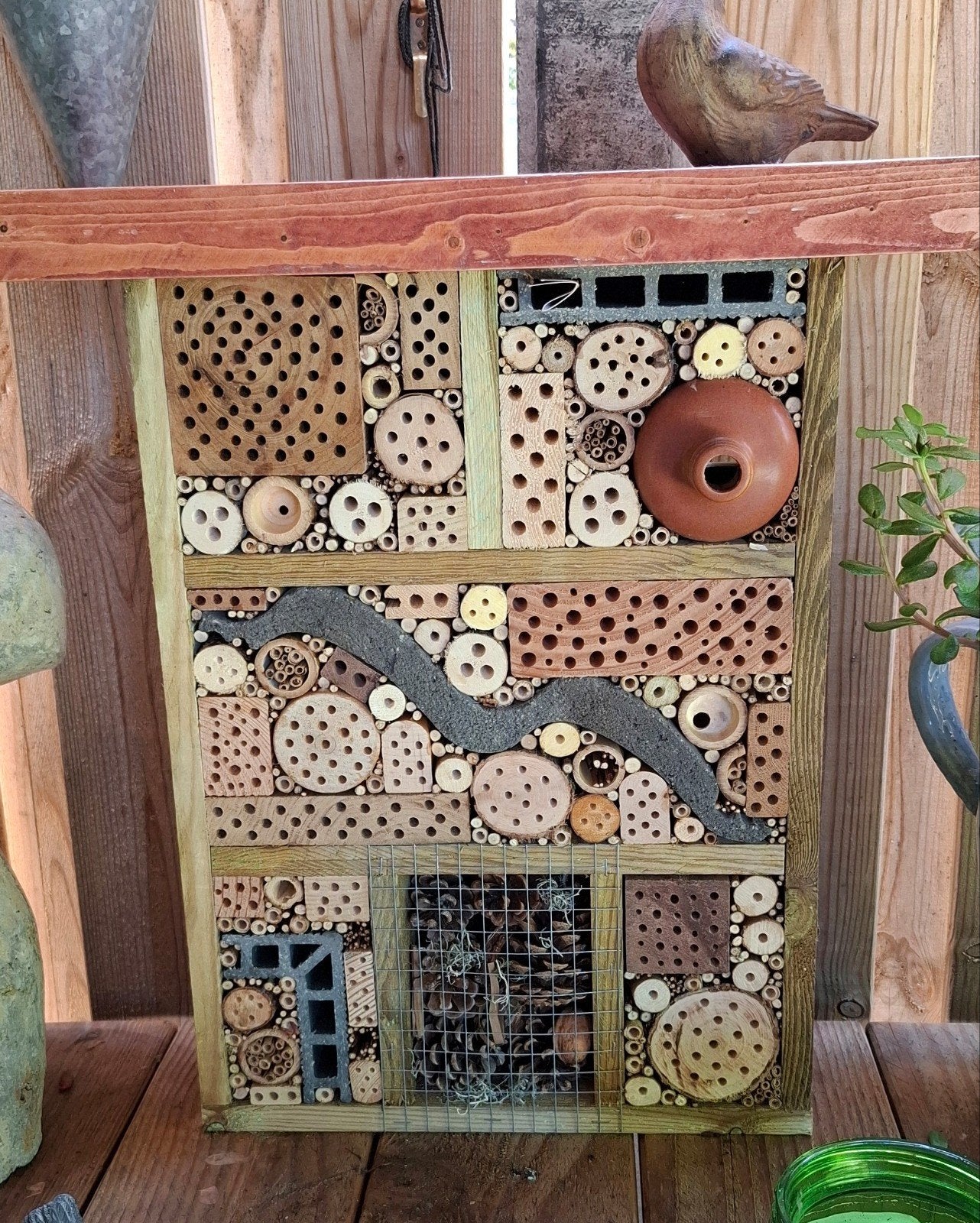 Wilde bijen insectenhotel   🐝🪲🐞🐝, Tuin en Terras, Kunststof, Minder dan 30 cm, Rond, Nieuw
