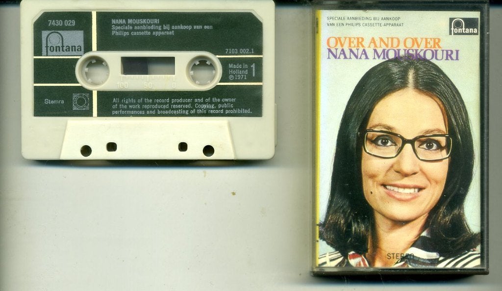 Nana Mouskouri –Over and Over 12 nrs cassette 1971 ZGAN, Cd's en Dvd's, Cassettebandjes, 1 bandje, Ophalen of Verzenden, Zo goed als nieuw