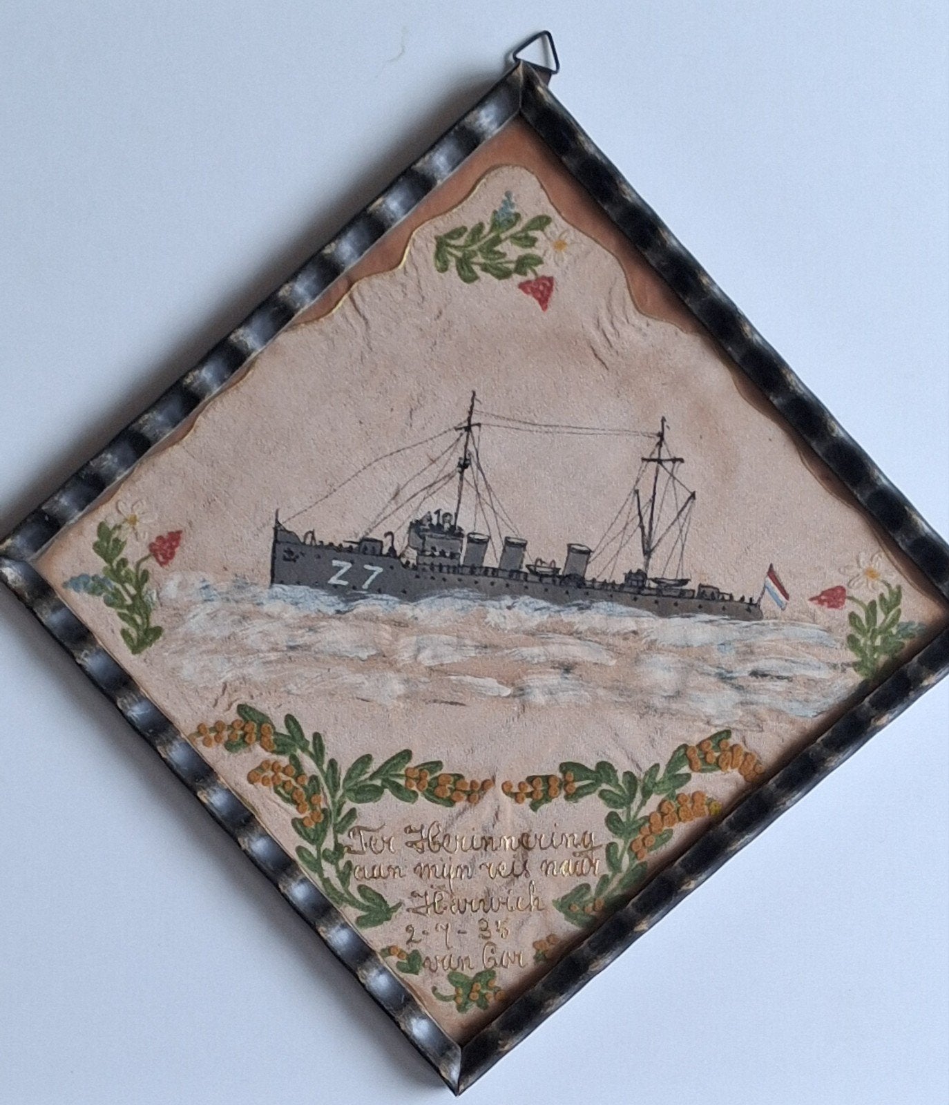 HR. MS. Z 7. 1935. Memorabilia Harwick. *Zie tekst., Verzamelen, Ophalen, Marine, Nederland, Overige typen