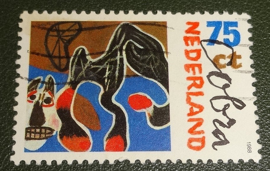COBRA -1410 - 1988 - Gevallen Paard 1950 Olieverf - PNe01-10, Postzegels en Munten, Postzegels | Nederland, Verzenden, Na 1940