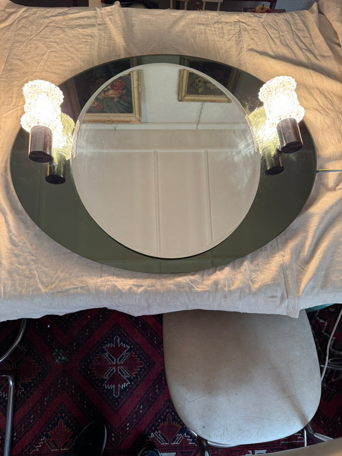 Spiegel,Fontana Arte,sixties,zeventies,Max Ingrand,vintage, Huis en Inrichting, Woonaccessoires | Spiegels, Gebruikt, Ophalen of Verzenden