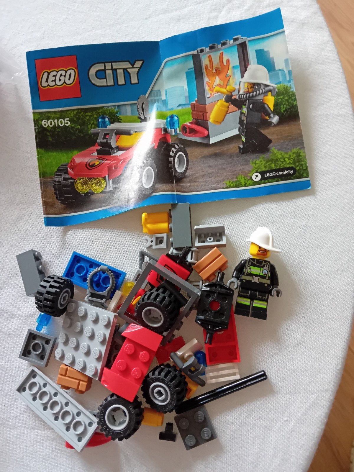 LEGO City 60105 Brandweer ATV - Compleet met instructies, City, Lego, Ophalen of Verzenden, Zo goed als nieuw