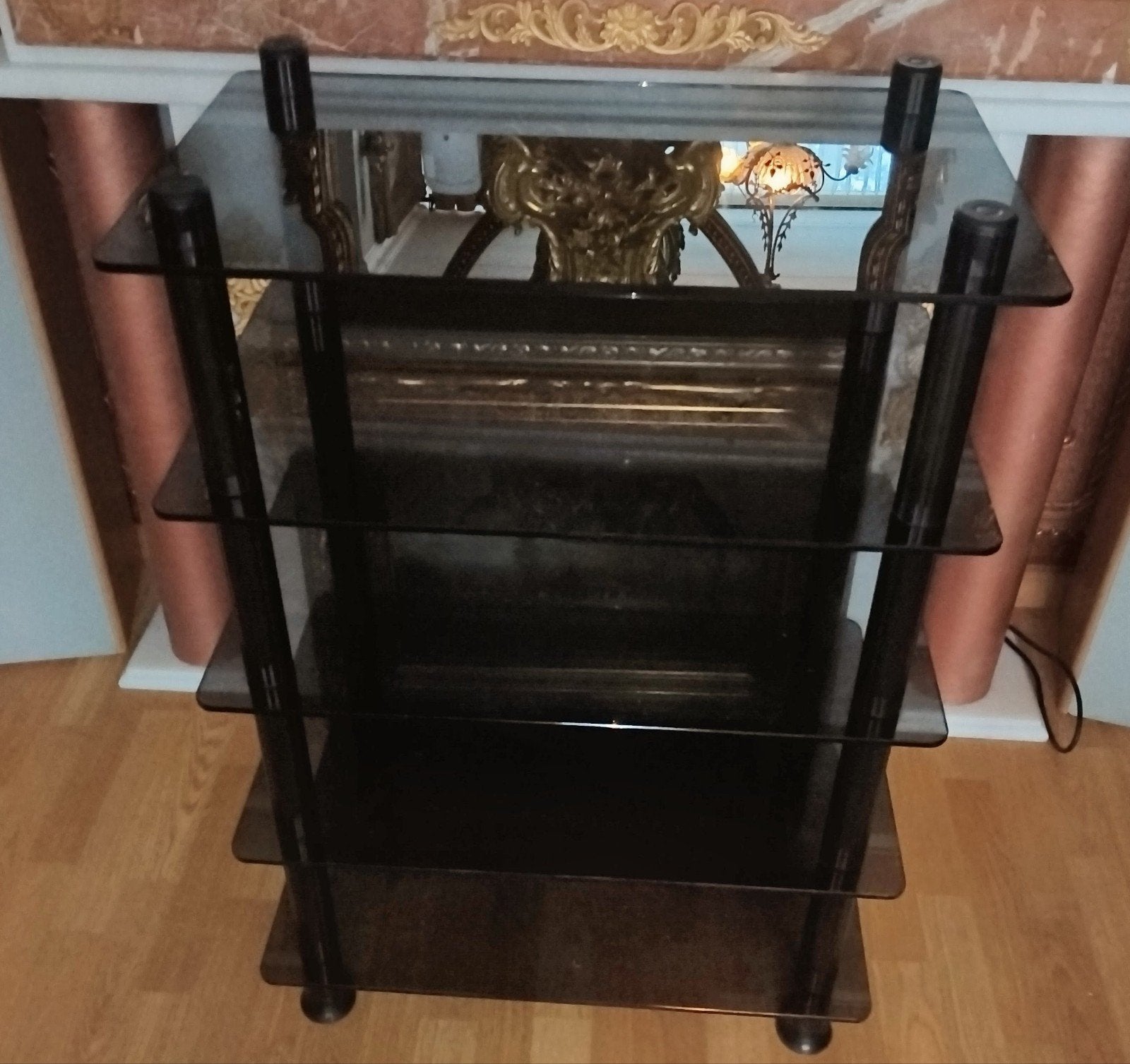 Glazen stereo meubel, Ophalen, Gebruikt