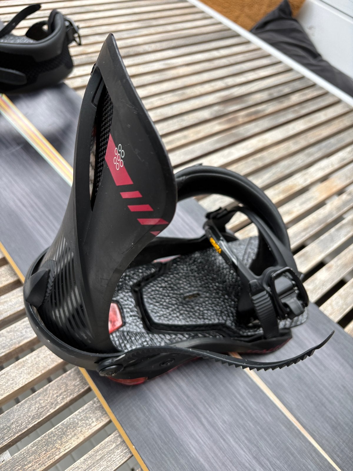 Nitro phantom+ ultra black snowboardbindingen maat L, Ophalen of Verzenden, Gebruikt, Bindingen