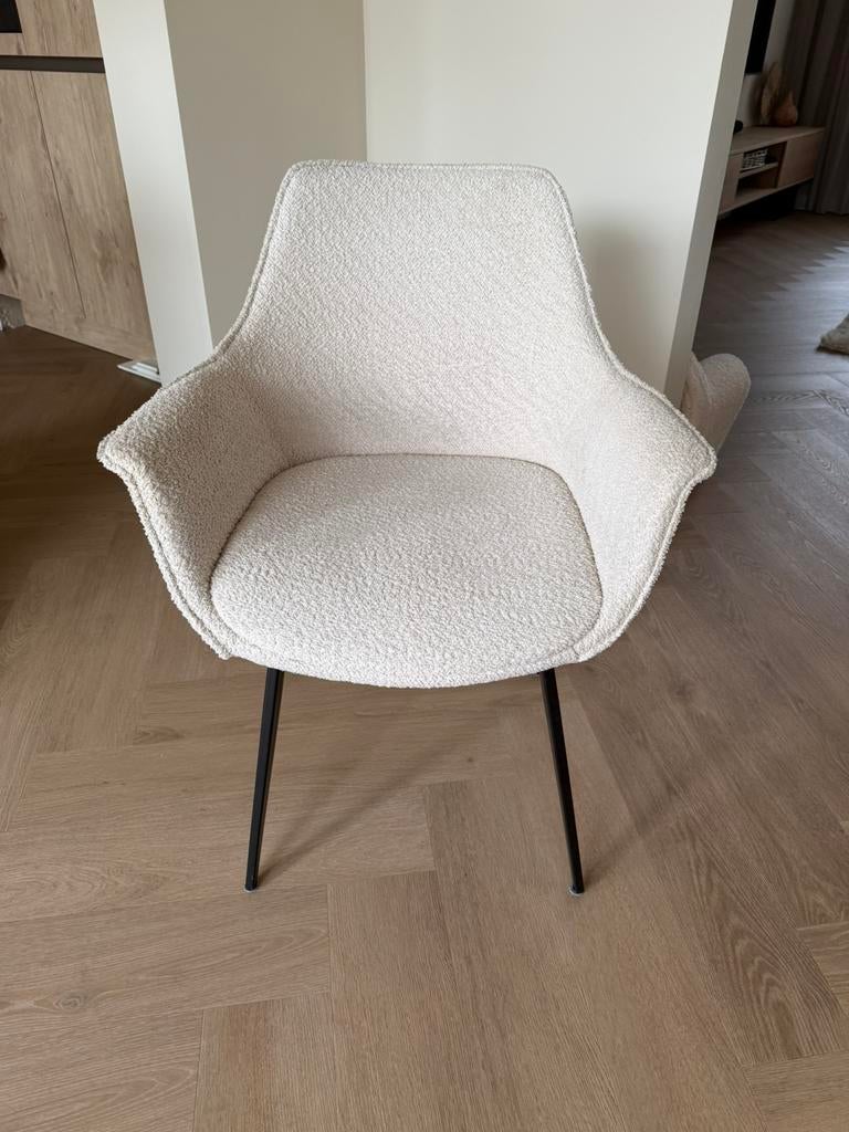 4 beige eetkamerstoelen DYYK, Ophalen, Zo goed als nieuw, Overige kleuren, Vier