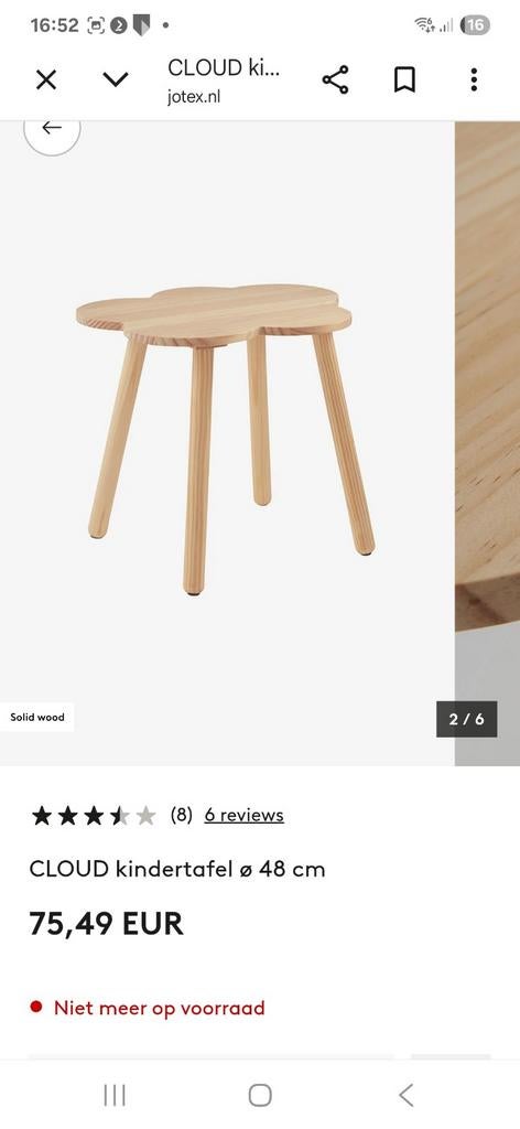 Kinderstoel en tafel set - Wolk en Beer design van Jotex, Ophalen of Verzenden, Zo goed als nieuw, Tafel(s) en Stoel(en)