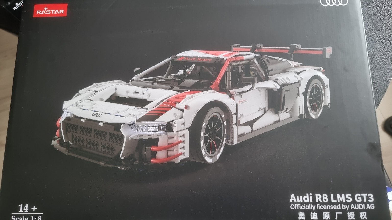 rastar Audi R8 LMS GT3 Bouwpakket (3314 onderdelen), Overige merken, Onbekend, China, Nieuw, Ophalen of Verzenden