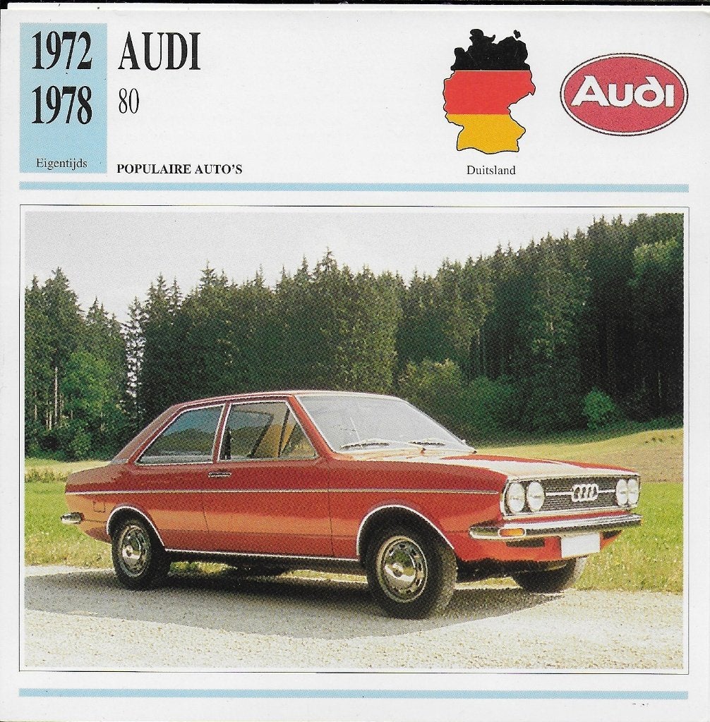 Ma730 autokaart audi 80 (1972- 1978), Ophalen of Verzenden, Zo goed als nieuw, Auto's