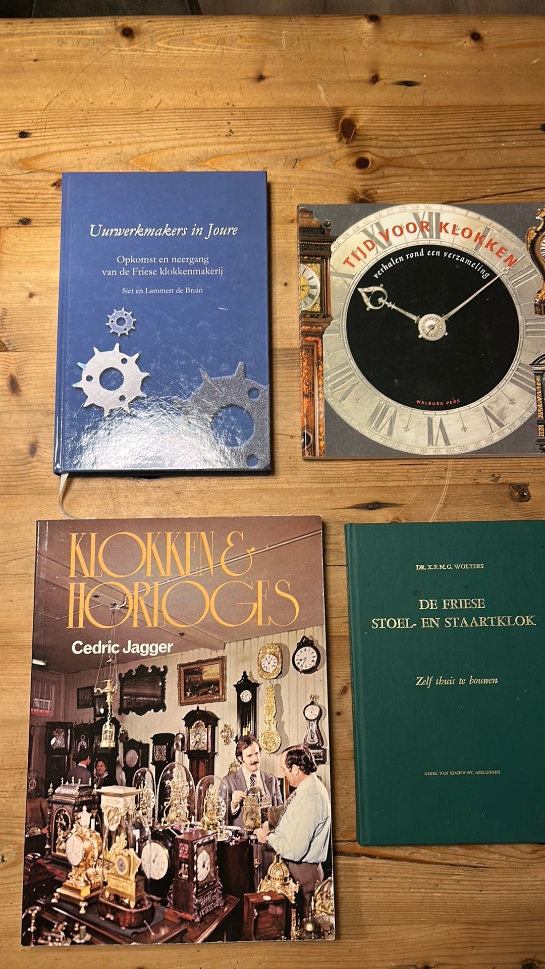 4 boeken: klokken, Ophalen of Verzenden, Zo goed als nieuw, Overige onderwerpen