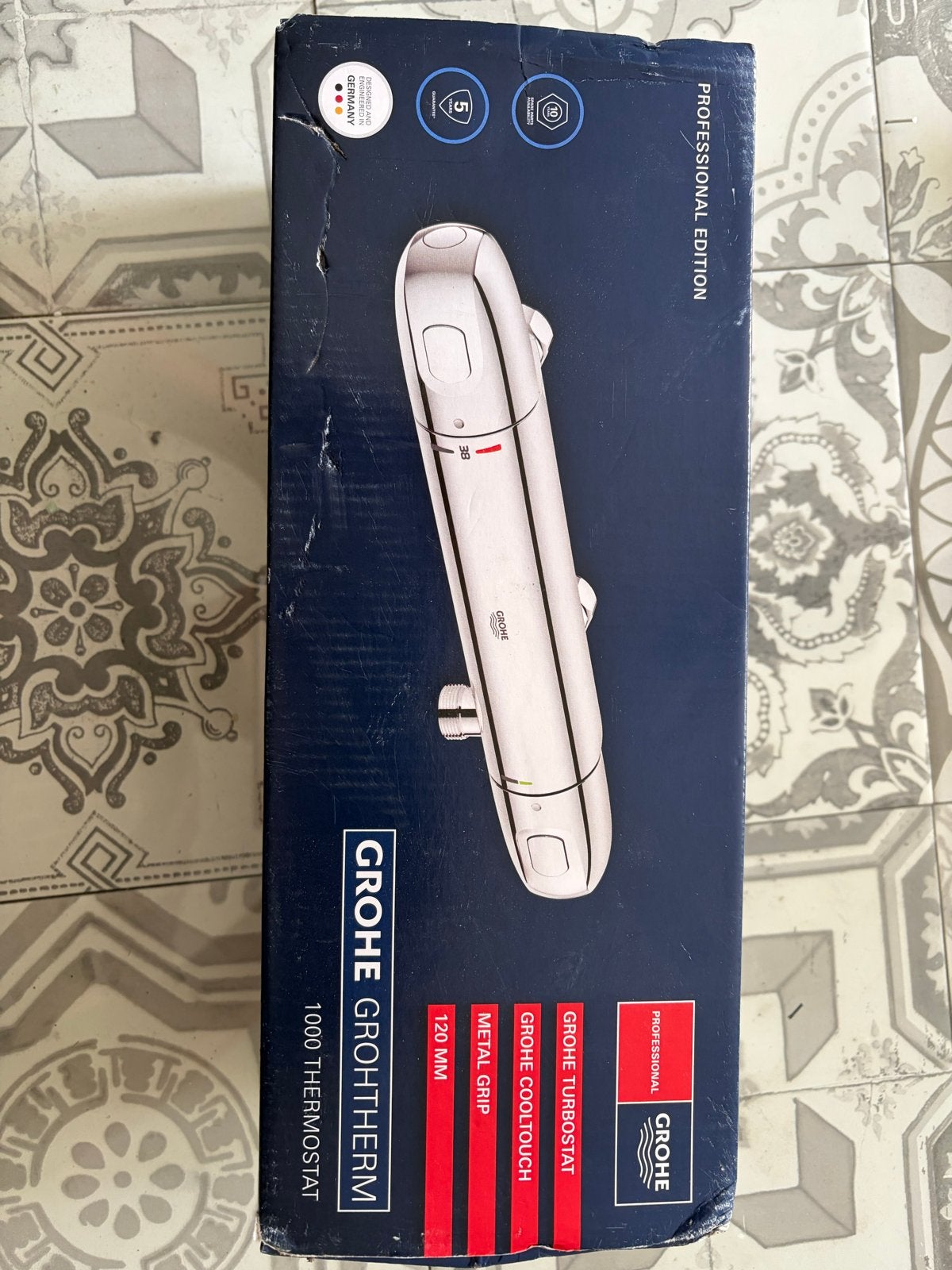 Grohe Grohtherm 1000 Thermostaat Douchekraan 120mm 1/2”, Doe-het-zelf en Verbouw, Ophalen of Verzenden, Nieuw, Chroom, Douche
