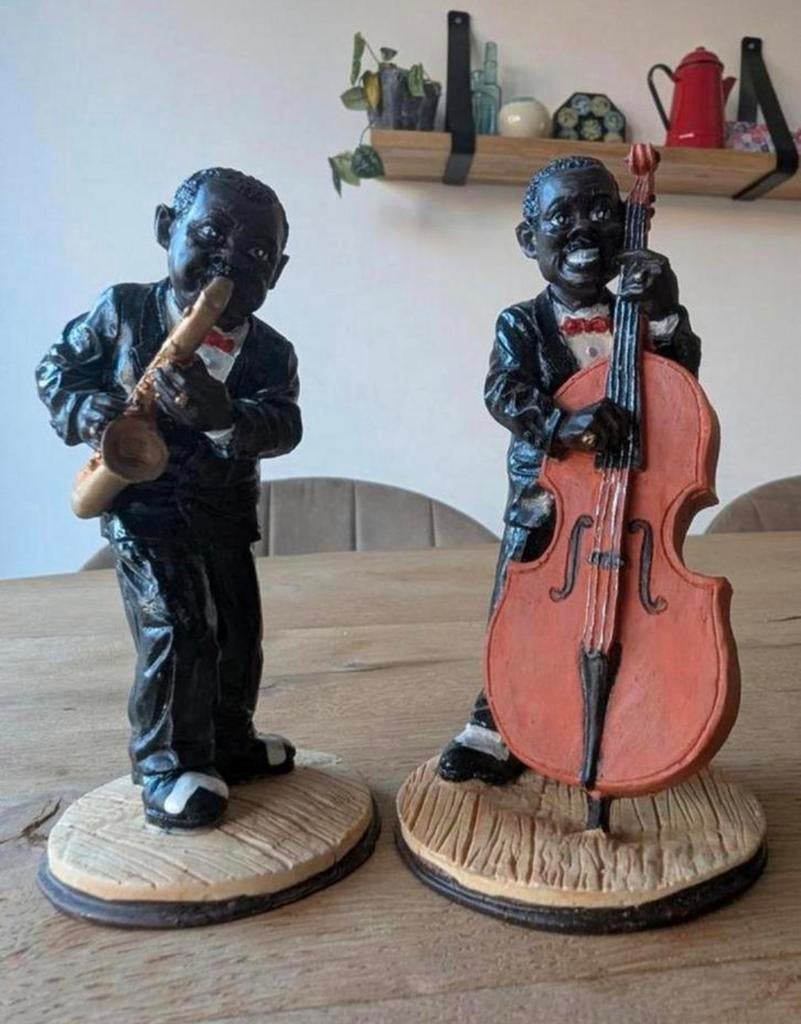 2 beelden Amerikaanse Jazz orkest, Ophalen of Verzenden, Zo goed als nieuw, Overige typen