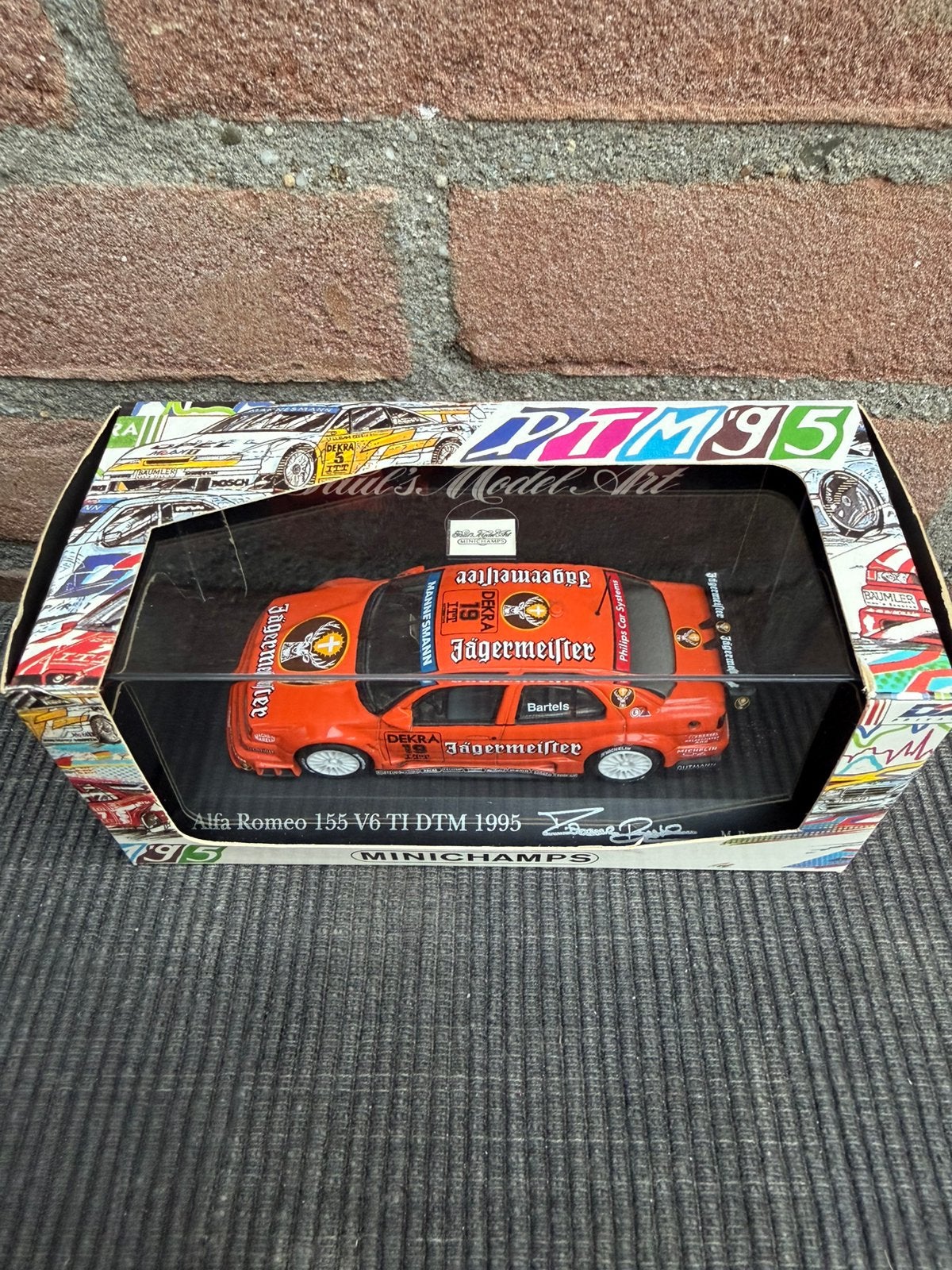 1:43 Minichamps Alfa Romeo 155 V6 ti DTM #19 Bartels ..39,50, Ophalen of Verzenden, Zo goed als nieuw, Auto, Overige merken