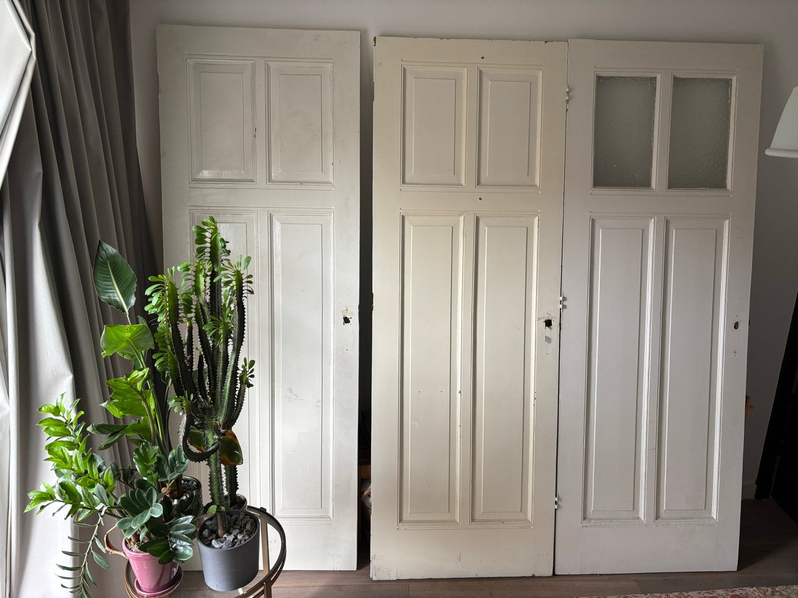 Houten paneeldeuren, Ophalen, Gebruikt, 80 tot 100 cm, 215 cm of meer