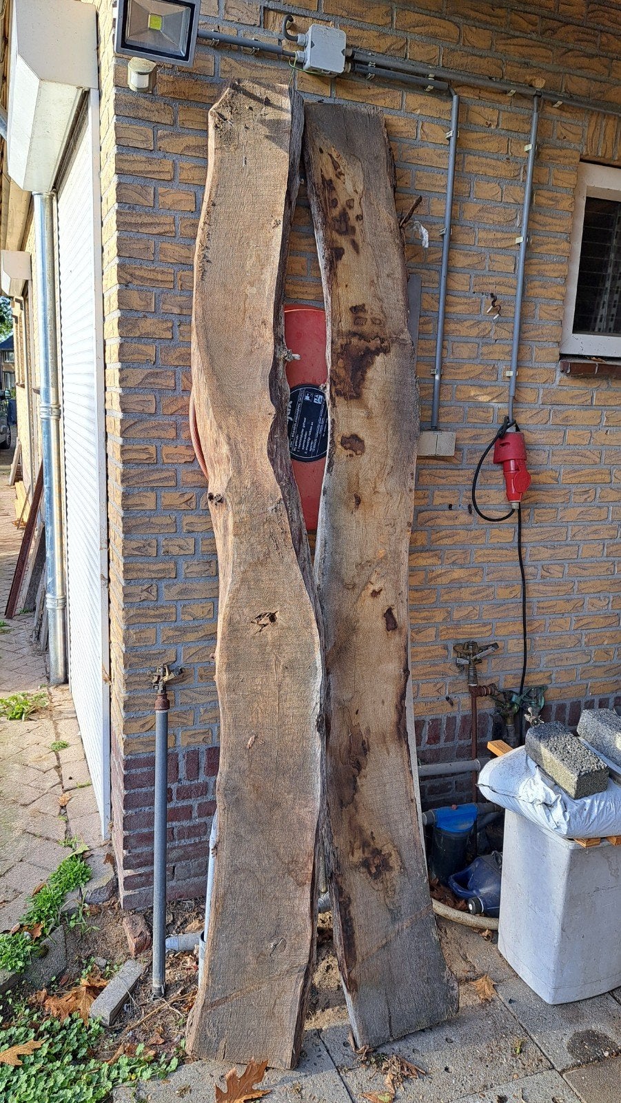 schaaldelen inl eik 5cm dik 24cm breed 230cm lang, Ophalen, 25 tot 50 mm, Eiken, Nieuw