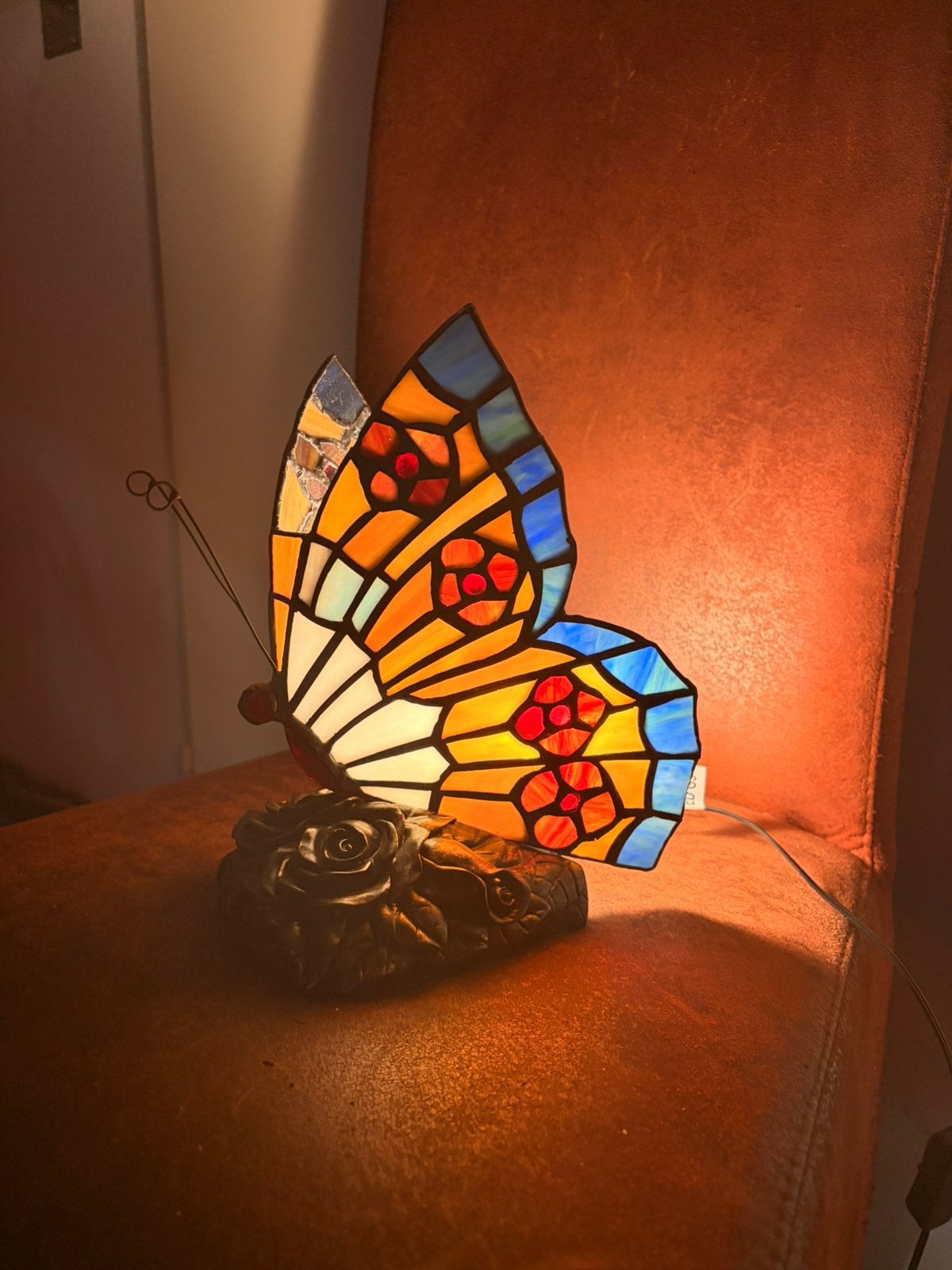 Tiffany lamp., Ophalen, Zo goed als nieuw, Glas, Tiffany lamp