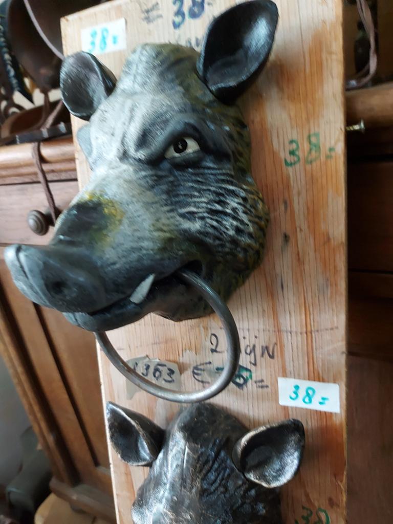 Handdoek ring zwijn paard buffel ram, Ophalen of Verzenden