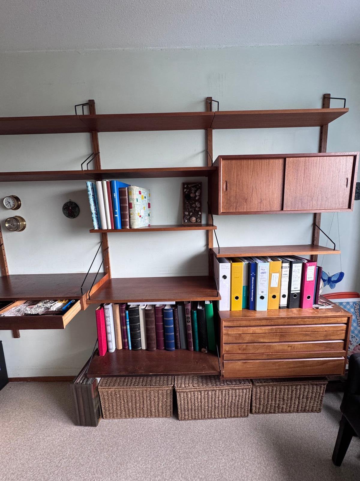 Vintage Deens wand systeem, Huis en Inrichting, Ophalen, Gebruikt, Met deur(en), 200 cm of meer
