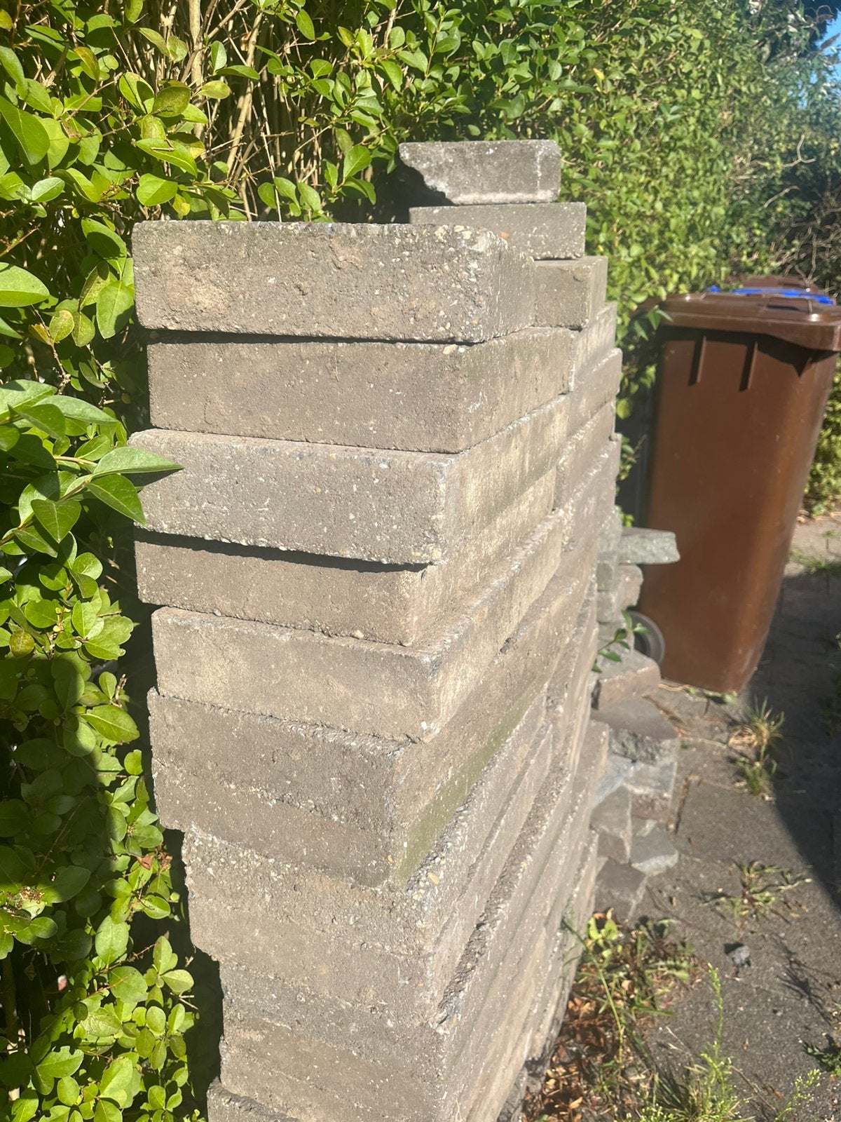 Tuintegels 4m2, Tuin en Terras, Tegels en Klinkers, Ophalen, Gebruikt, Beton, Terrastegels