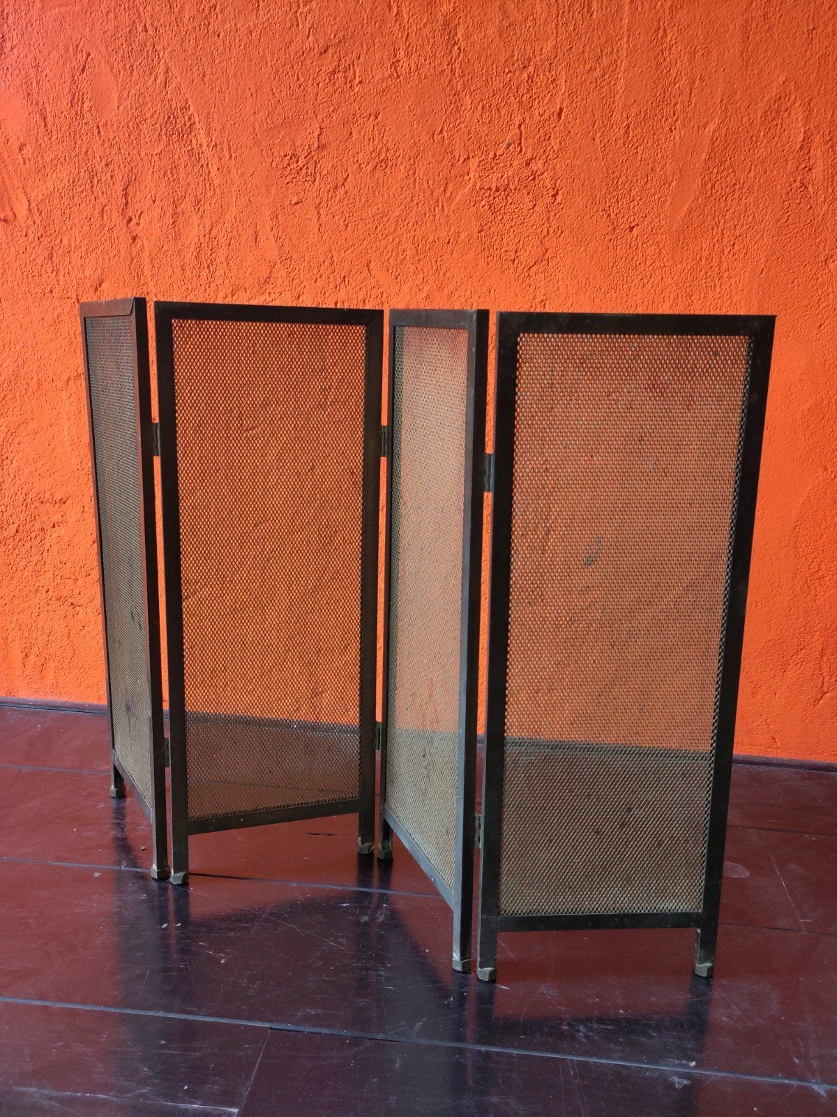 Messing haardscherm 55 cm hoog, Ophalen, Gebruikt