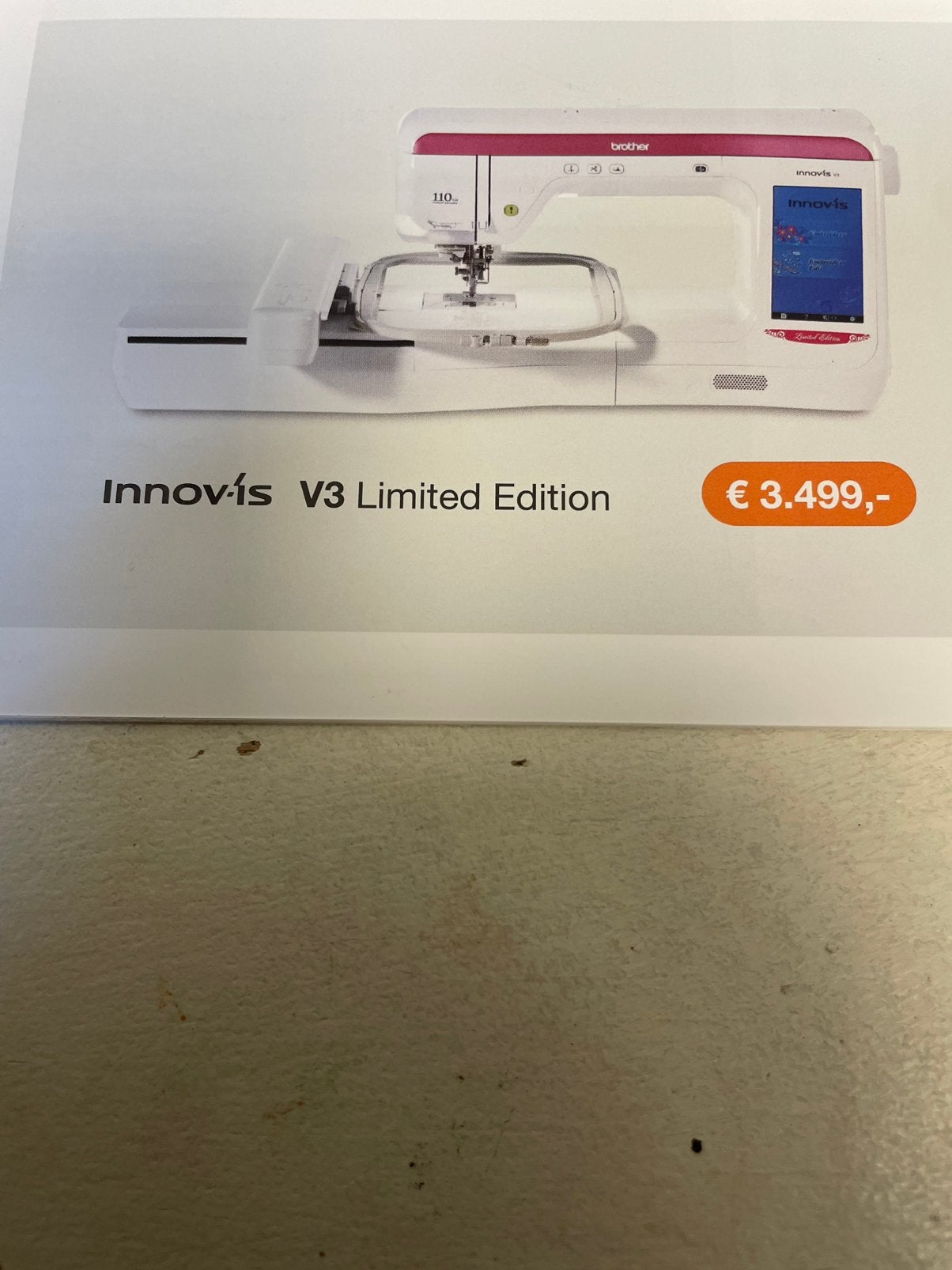 Brother borduur machine V3 LE, Ophalen, Nieuw, Borduurmachine