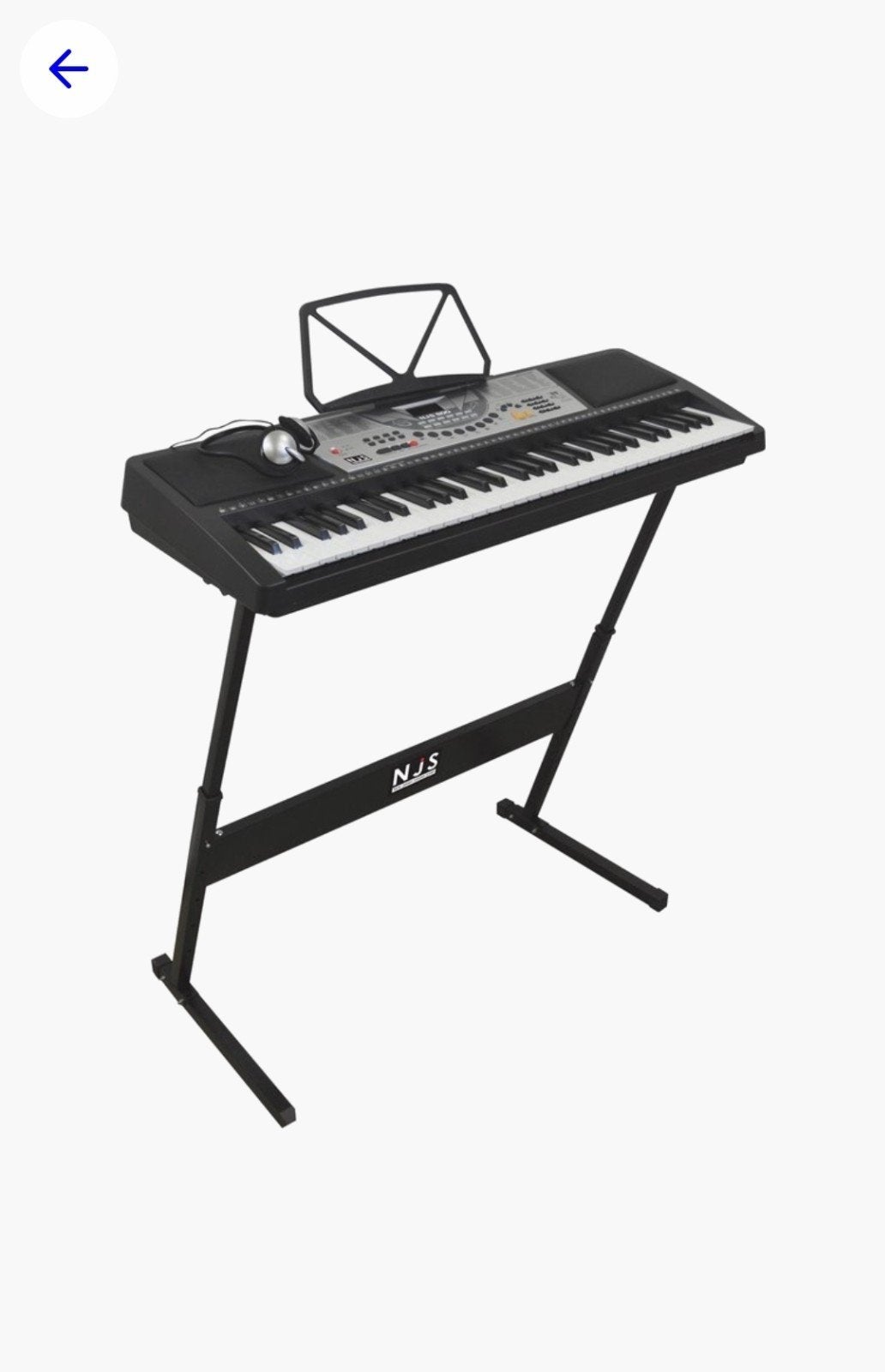 NIEUWSTAAT - NJS800 keyboard, 61 toetsen, Zo goed als nieuw, Met standaard, Ophalen