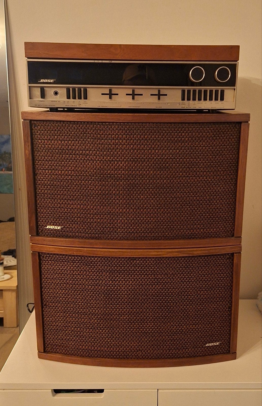 Unieke set Bose 901 Series III  (1976) + Bose 550 Receiver, Ophalen of Verzenden