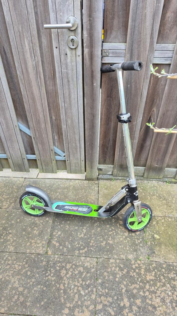 Groene Husora bigwheel step, Fietsen en Brommers, Steps, Ophalen, Gebruikt, Gewone step, Hudora