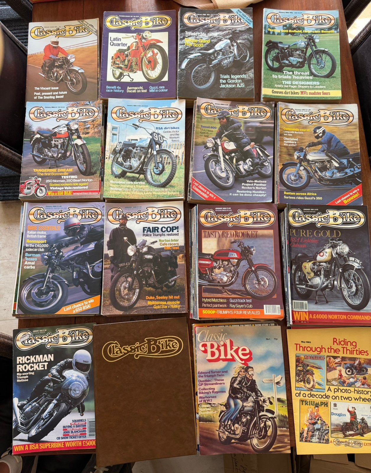 Grote partij Classic Bike Magazine (1978-1992) –verzameling!, Boeken, Ophalen of Verzenden, Gelezen