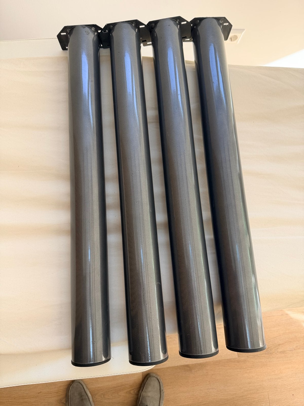 4x Duraline Tafelpoten Antraciet - 72cm - zeer goede staat, Ophalen, Tafelpoot, Minder dan 50 cm, 50 tot 100 cm