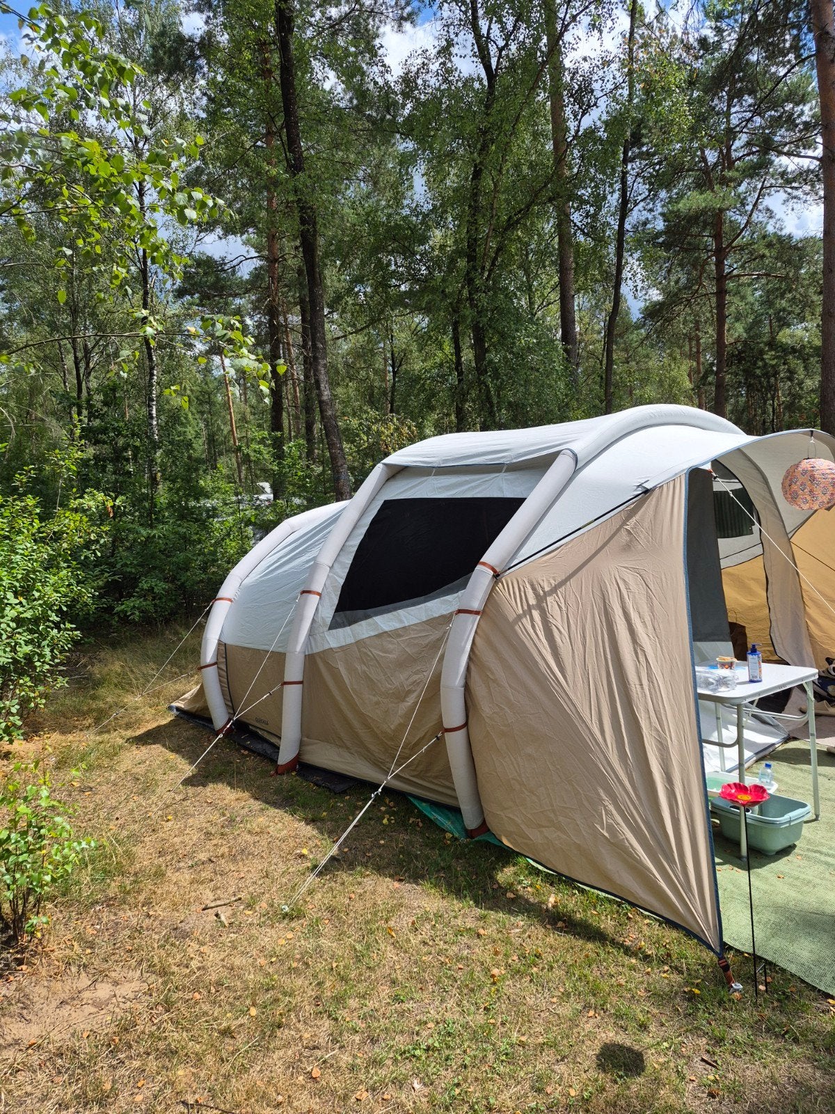 Quechua Air Seconds 5.2 Fresh & Black opblaasbare tent, Ophalen of Verzenden, Zo goed als nieuw, Tot en met 5