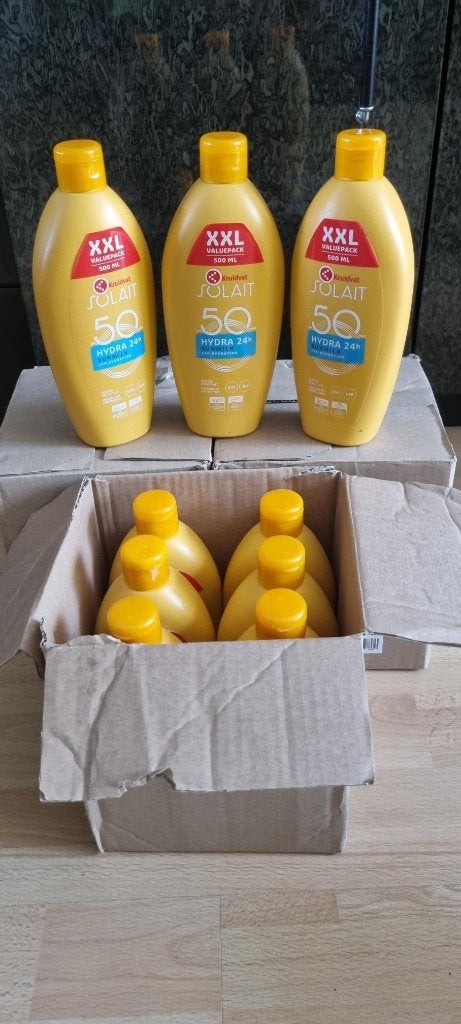 Kruidvat Solait Zonnebrand  SPF 50 - XXL Valuepack  500ml, Ophalen, Zo goed als nieuw, Zonnebrand of After Sun