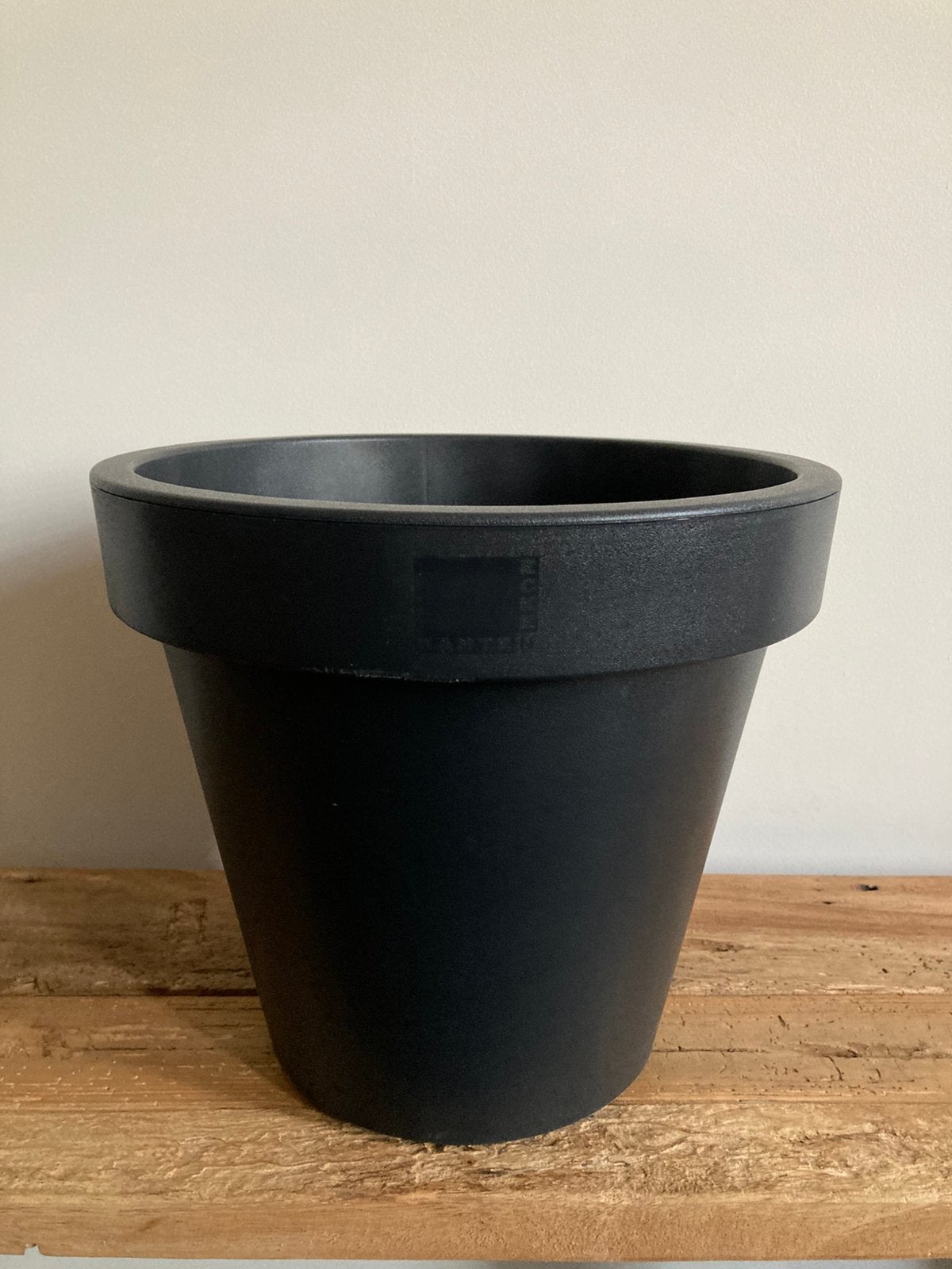 Grote Bloempot zwart Kunststof., Tuin en Terras, Bloempotten, 25 tot 40 cm, Kunststof, Rond, Ophalen of Verzenden