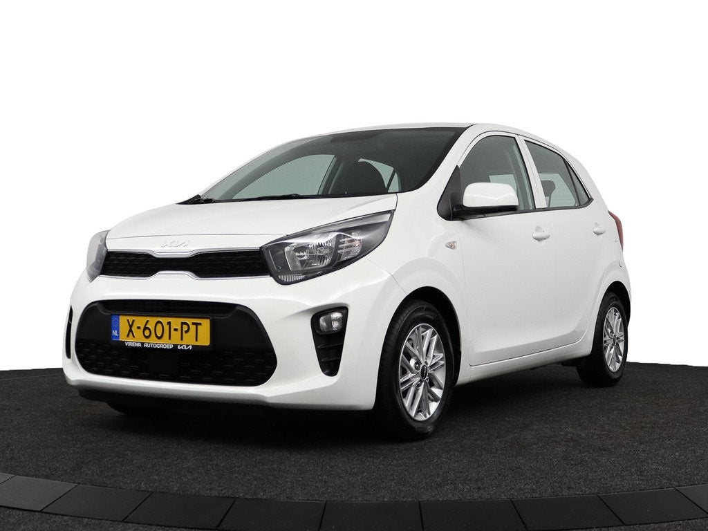 Kia Picanto 1.0 DPi DynamicLine Airco - Android/Apple Carpla, Stof, Gebruikt, 4 stoelen, Wit
