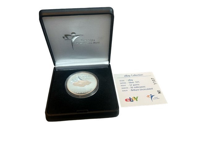 Luxe Zilveren Penning eBay Coll 2008 Brilliant Uncirculated, Ophalen of Verzenden, Zilver