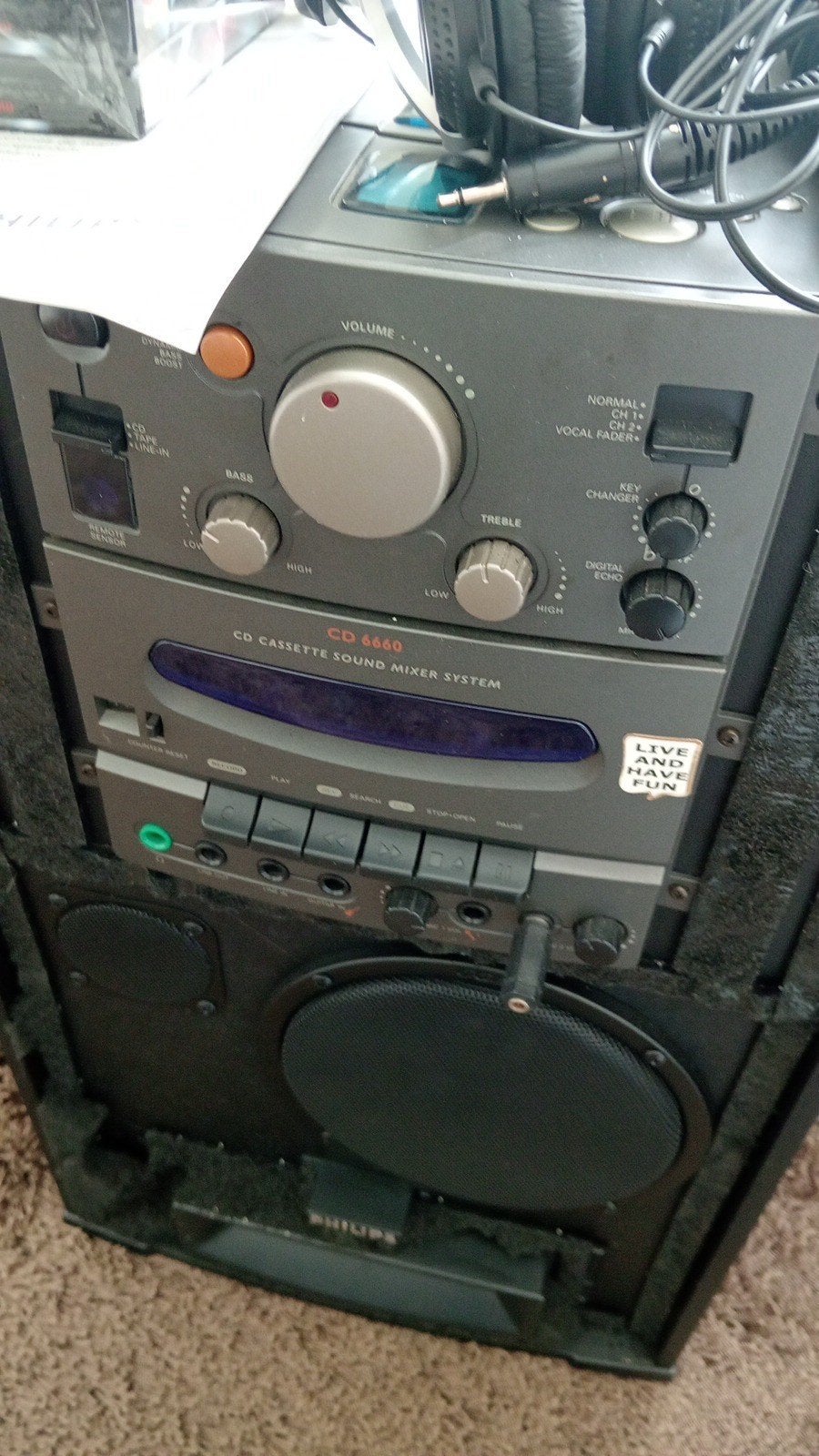 Philips Karaoke Set CD6660 - met microfoon en koptel, Audio, Tv en Foto, Karaoke-apparatuur, Ophalen of Verzenden, Gebruikt, Complete set