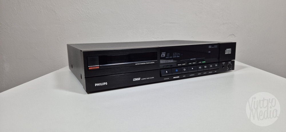Philips CD650 CD-Speler | CDM2 | TDA1541 | Afstandsbediening, Ophalen of Verzenden, Refurbished, Philips