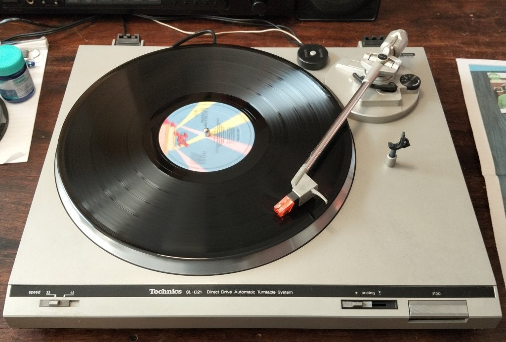 Technics SL-D21 Direct Drive platenspeler zonder kap, Ophalen, Gebruikt, Platenspeler, Technics