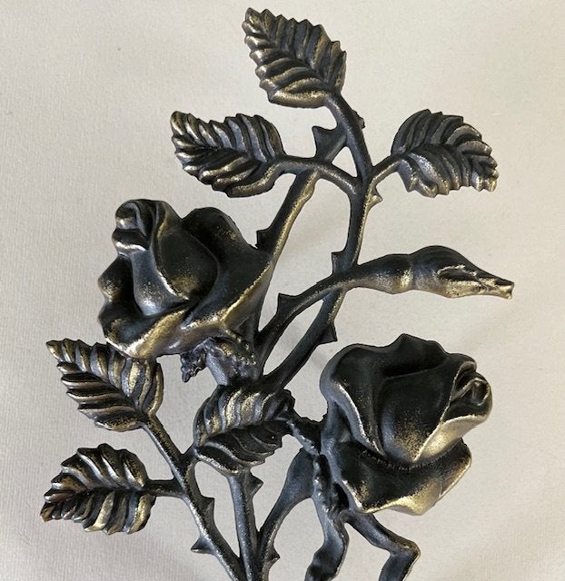 Sobraf-Fracaro Frans metalen rozen ornament, Antiek en Kunst, Ophalen of Verzenden